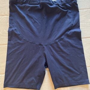 Maternity Navy Blue Spandex Shorts